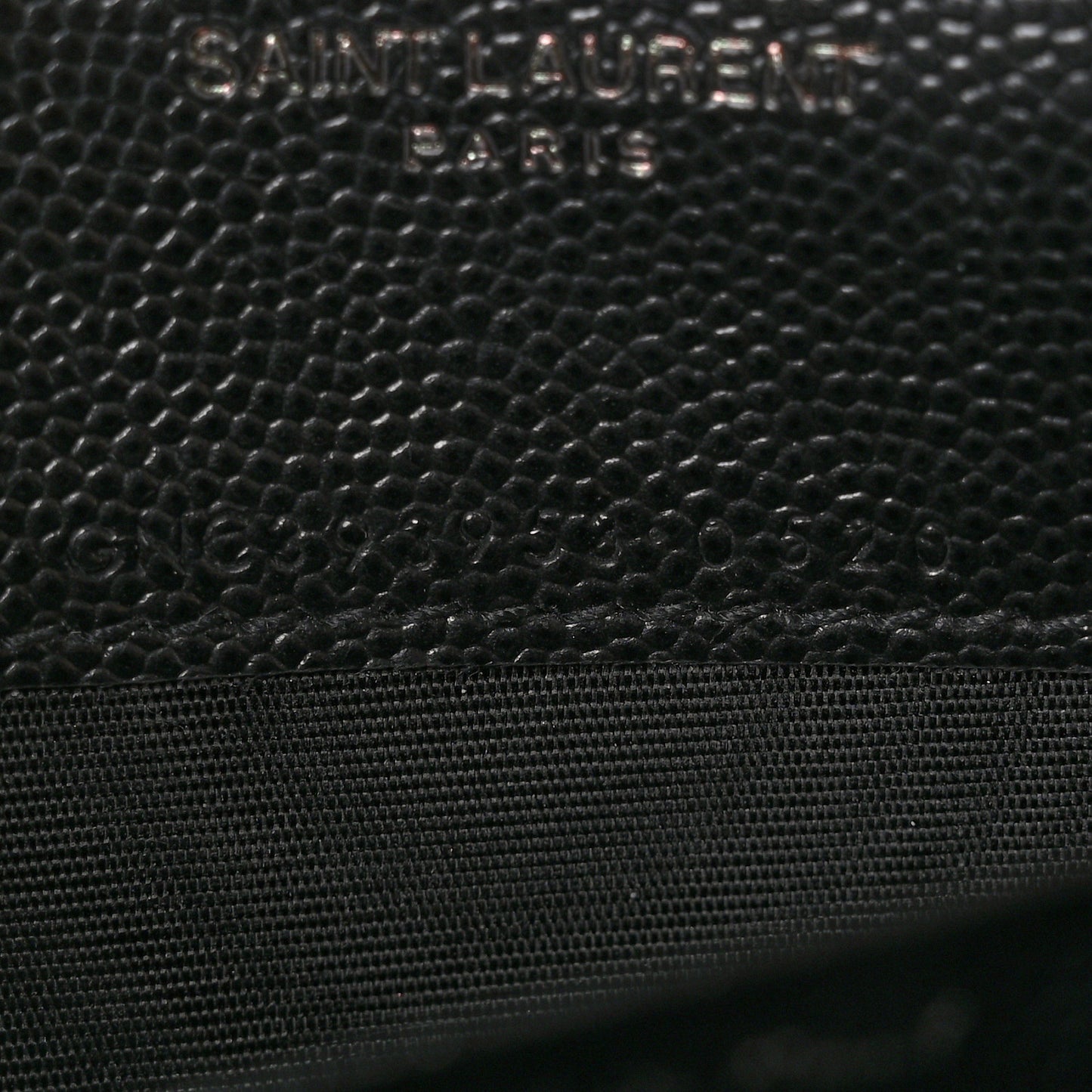 Grain De Poudre Matelasse Chevron Monogram Monochrome Envelope Chain Wallet Black