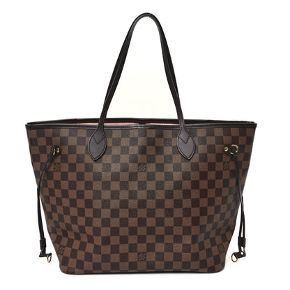 Louis Vuitton Damier Ebene Neo Neverfull MM Rose Ballerine 1 of 11