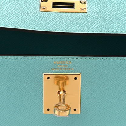 Hermes Epsom Kelly Sellier 28 Bleu Atoll 6 of 14