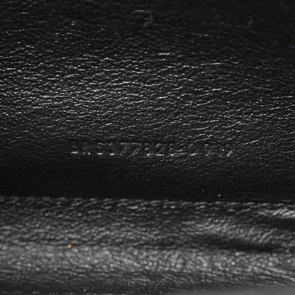 Saint Laurent Grain De Poudre Matelasse Chevron Monogram Monochrome Chain Wallet Black 7 of 10