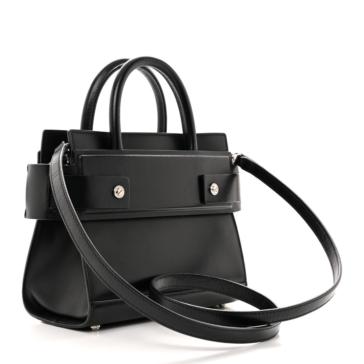 Givenchy Smooth Calfskin Mini Horizon Satchel Black 3 of 10