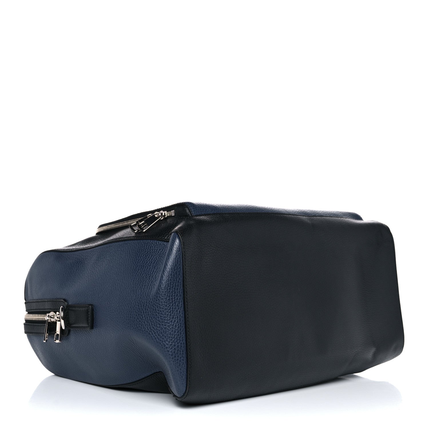 Gucci Pebbled Calfskin Large Cosmopolis Briefcase Black Navy 4 of 10