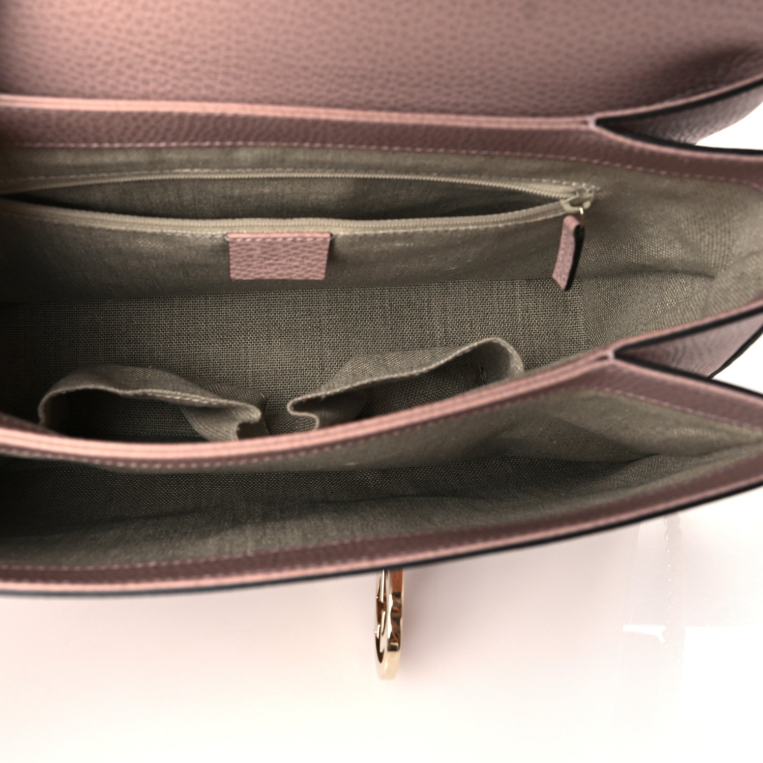 Gucci Dollar Calfskin Medium Interlocking G Top Handle Shoulder Bag Soft Pink 4 of 10