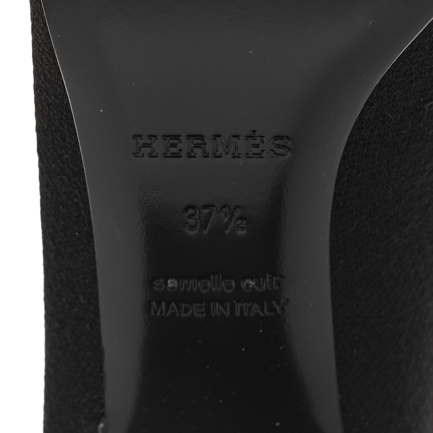 Hermes Knit Calfskin Volver 60 Ankle Boots 37.5 Black 6 of 7
