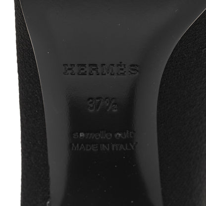 Hermes Knit Calfskin Volver 60 Ankle Boots 37.5 Black 6 of 7