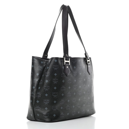 MCM Visetos Striped Munich Lion Tote Black 3 of 16