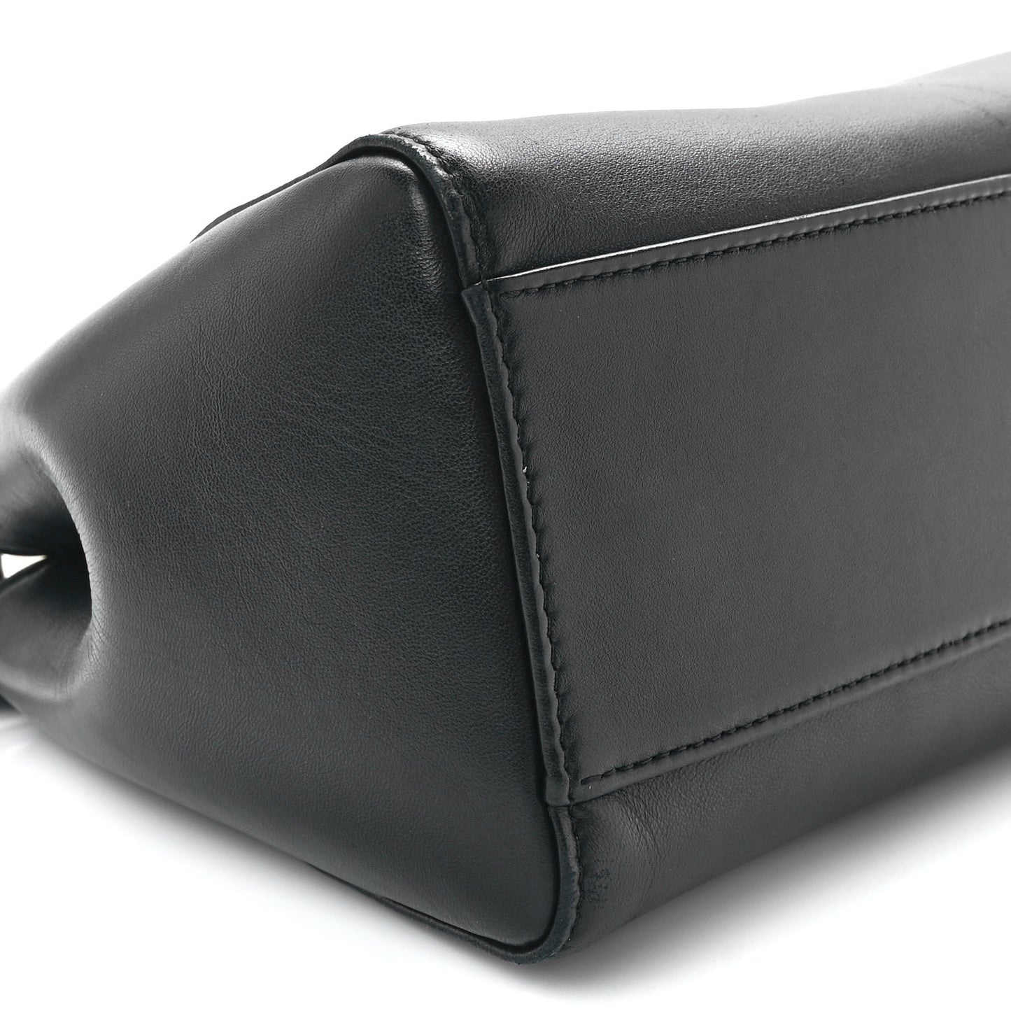 Nappa Stacked Bar Mini Peekaboo Iconic Satchel Black