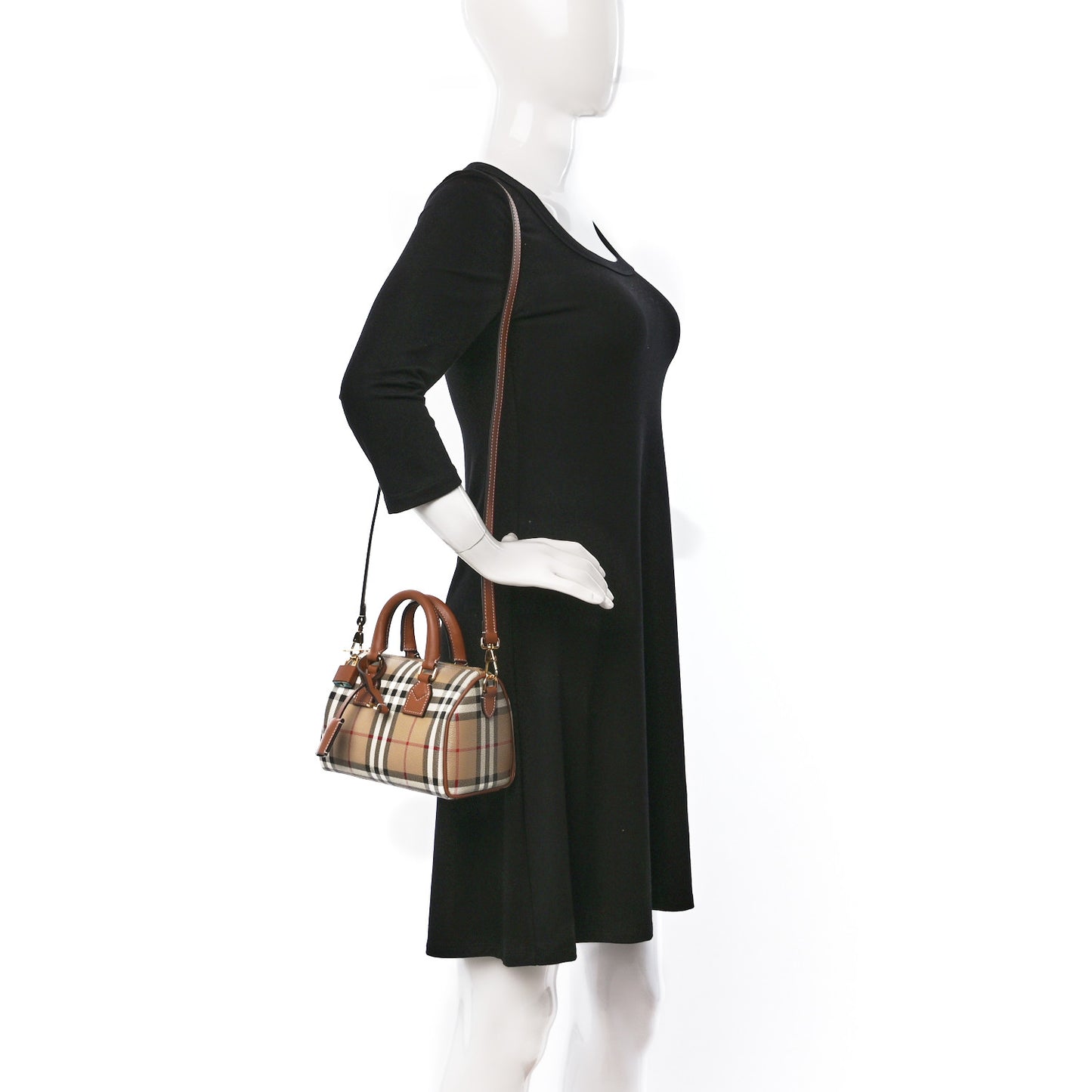 Check Mini Bowling Bag Brown