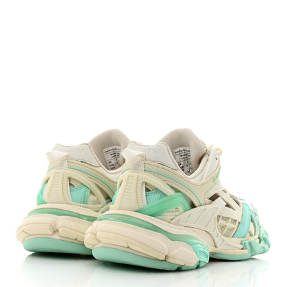 Balenciaga Rubber Mesh Tri-Color Womens Track.2 Open Sneakers 36 Mint Light Beige Grey 4 of 8
