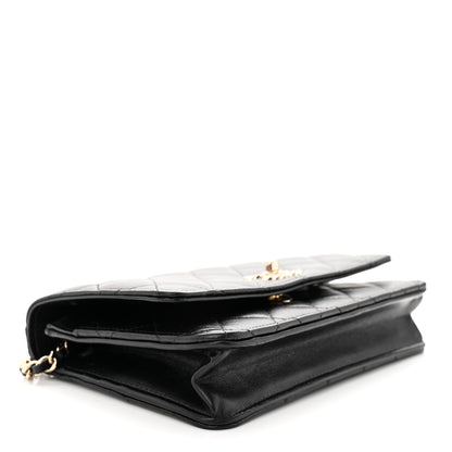 Chanel Lambskin Quilted Trendy Chain CC Wallet On Chain WOC Black 4 of 12