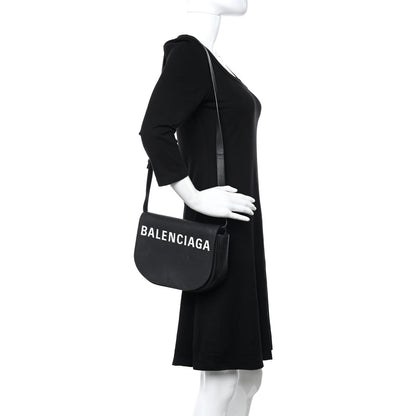 Balenciaga Signature Grained Calfskin Logo S Ville Day Bag Black 2 of 15