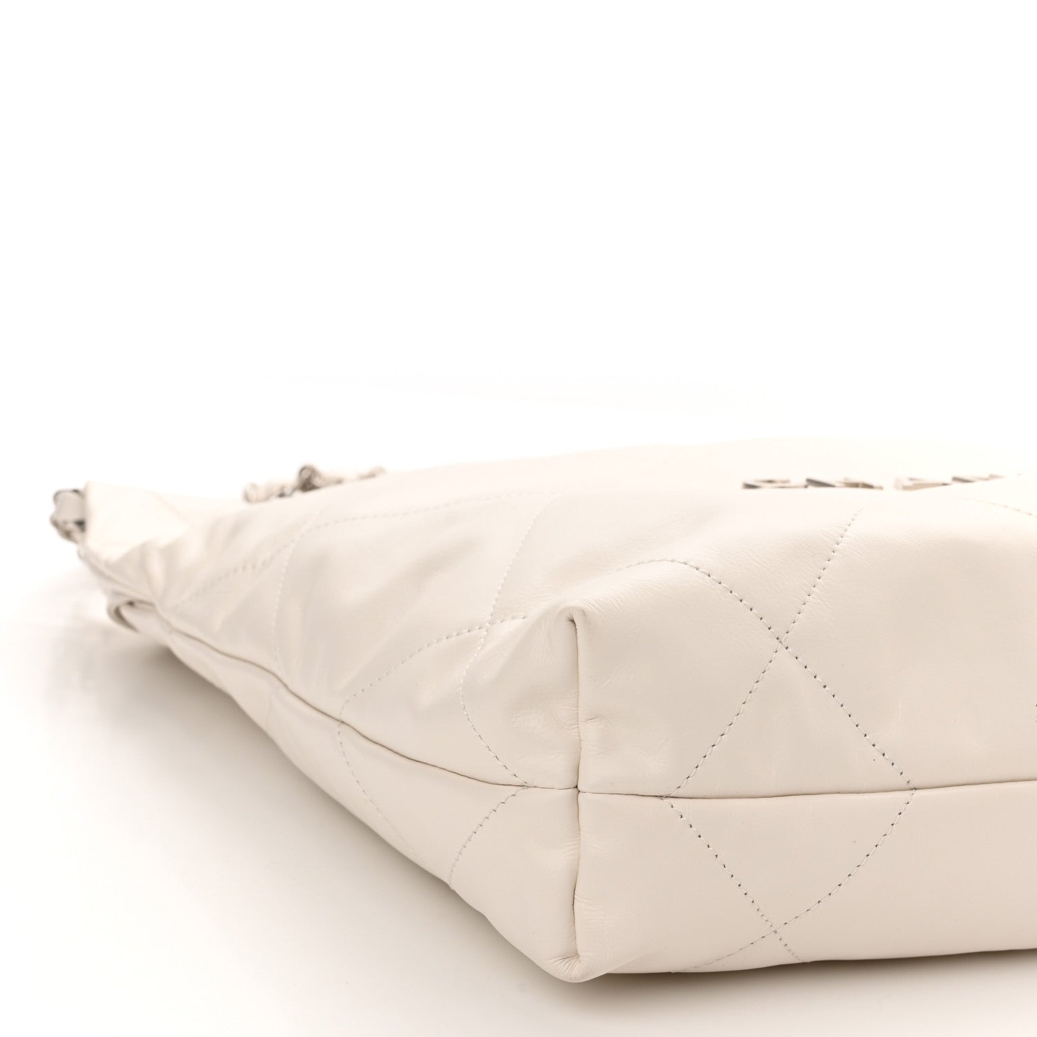 Chanel Shiny Calfskin Quilted Small Chanel 22 White 8 of 9