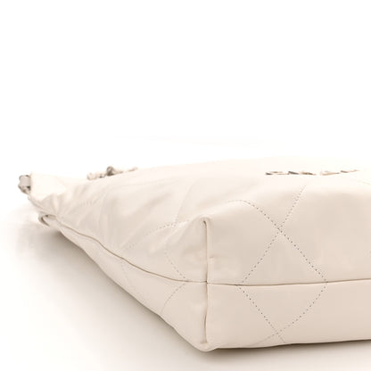 Chanel Shiny Calfskin Quilted Small Chanel 22 White 8 of 9