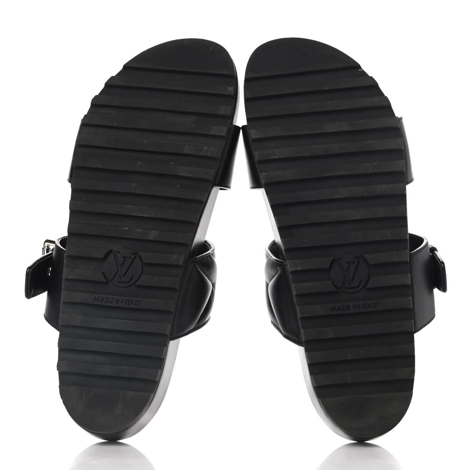 Louis Vuitton Calfskin New Wave Bom Dia Mule Sandals 38 Black 5 of 8
