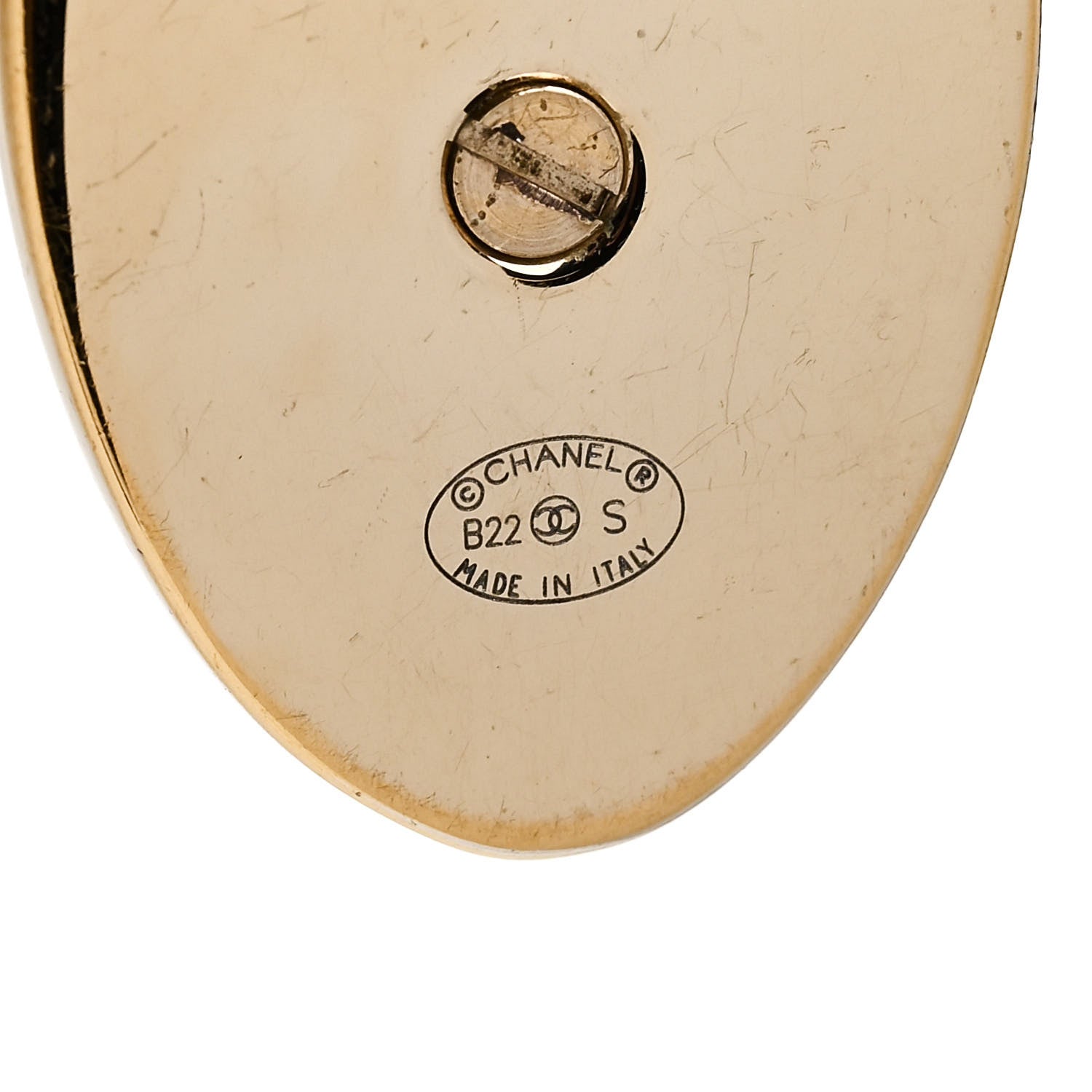 Chanel Crystal CC Tag Drop Earrings Gold 4 of 4