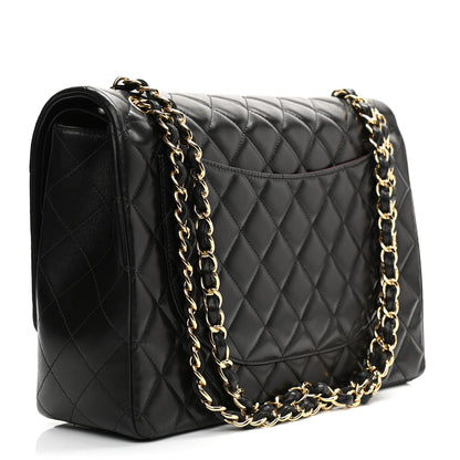Chanel Lambskin Quilted Maxi Double Flap Black 3 of 13