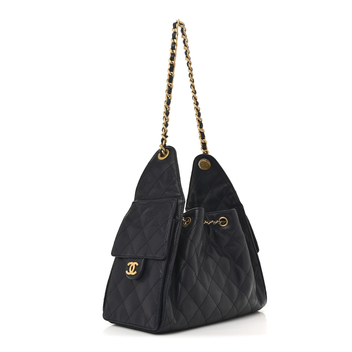 Chanel Caviar Quilted Small Chanel 25 Handbag Dark Navy 3 of 11
