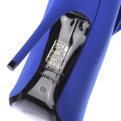 Balenciaga Jersey Crepe Pointed Toe Knife Booties 40 Bleu Sapphir 7 of 8