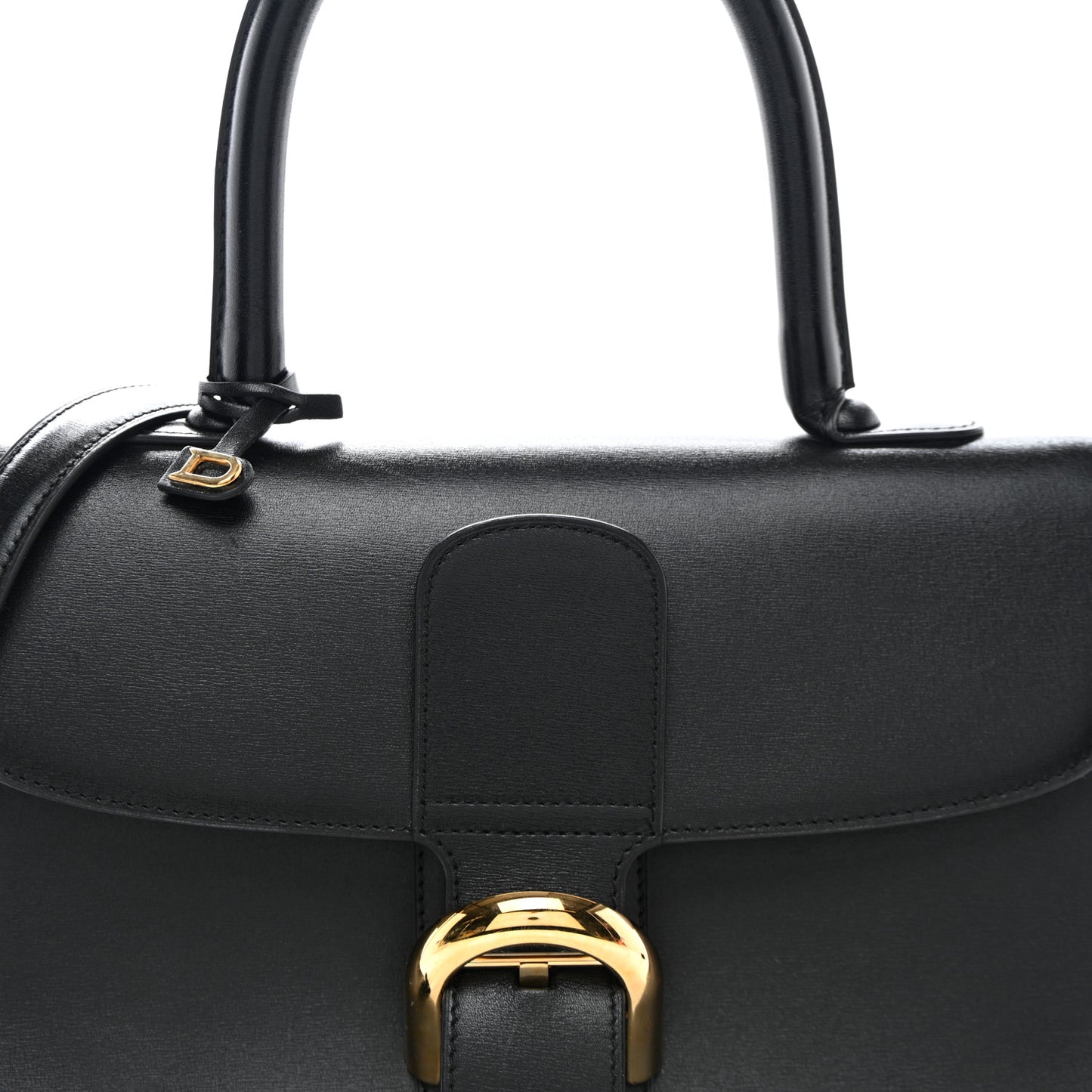 Box Calfskin MM Brillant Satchel Black