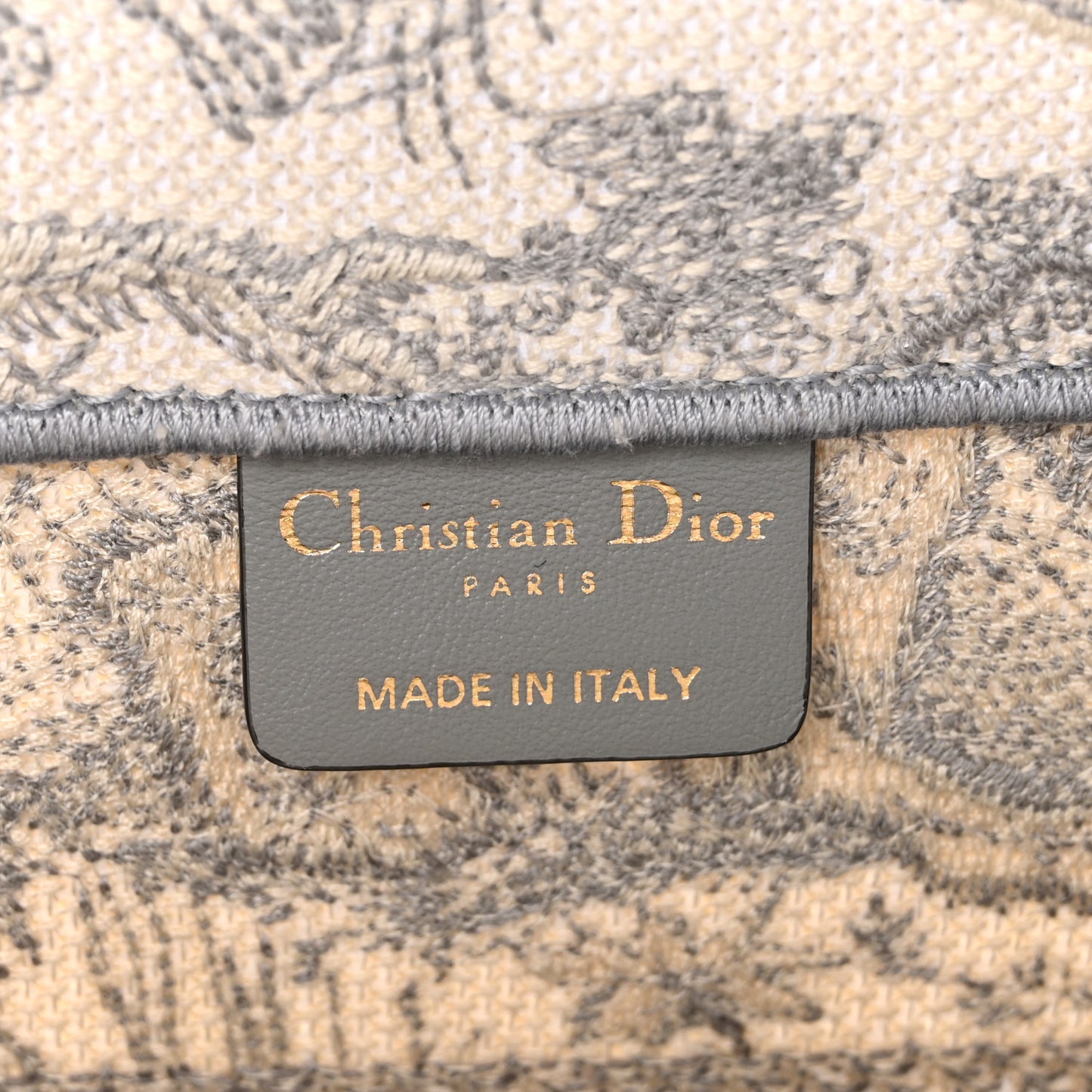 Canvas Embroidered Medium Dioriviera Toile De Jouy Book Tote Gray