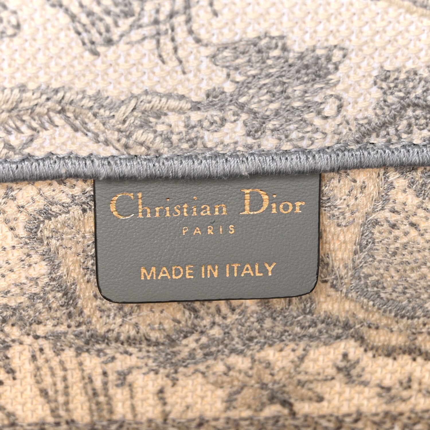 Christian Dior Canvas Embroidered Medium Dioriviera Toile De Jouy Book Tote Gray 6 of 14
