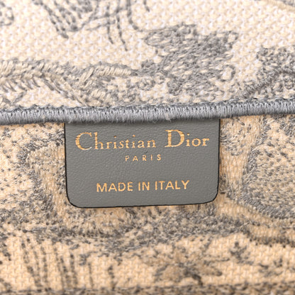 Christian Dior Canvas Embroidered Medium Dioriviera Toile De Jouy Book Tote Gray 6 of 14