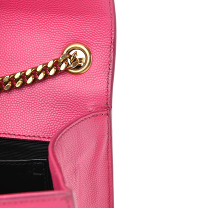 Saint Laurent Grain De Poudre Small Monogram Kate Satchel Bubblegum 11 of 12