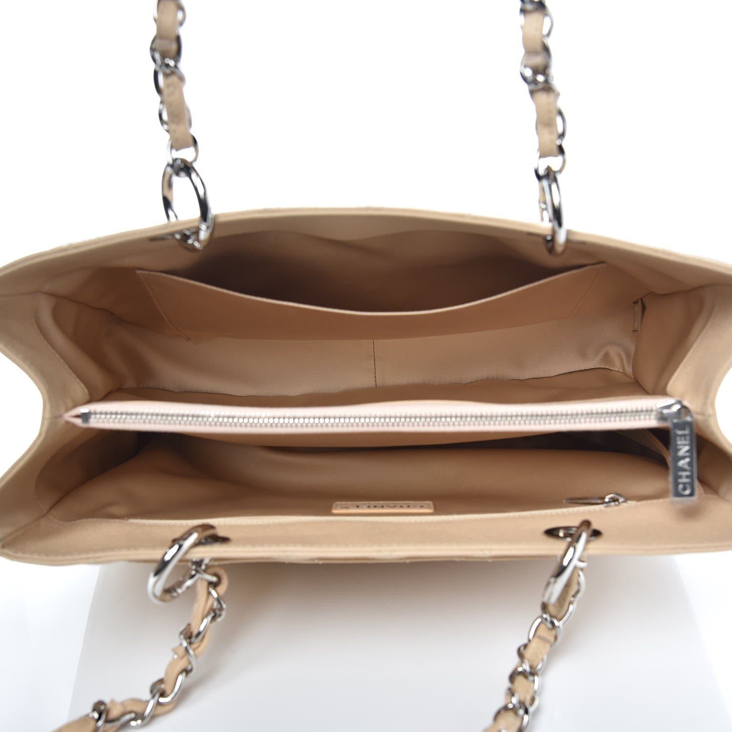 Chanel Caviar Quilted Grand Shopping Tote GST Beige Clair 5 of 10