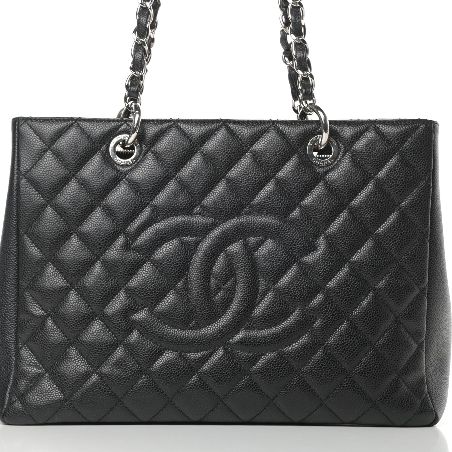 Caviar Quilted Grand Shopping Tote GST Black