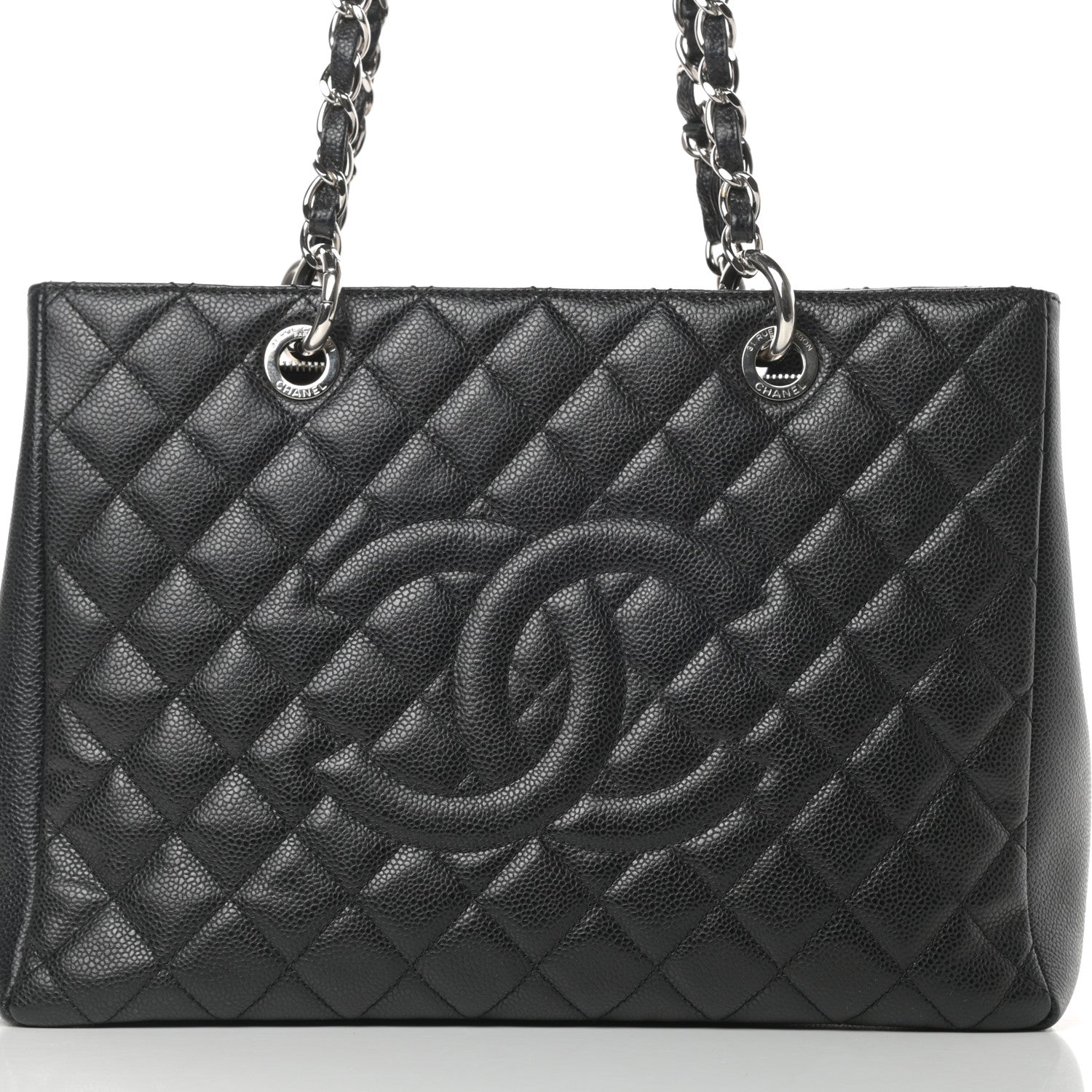 Chanel Caviar Quilted Grand Shopping Tote GST Black 8 of 13