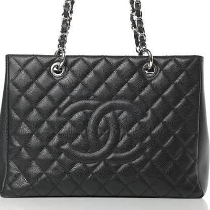 Chanel Caviar Quilted Grand Shopping Tote GST Black 8 of 13
