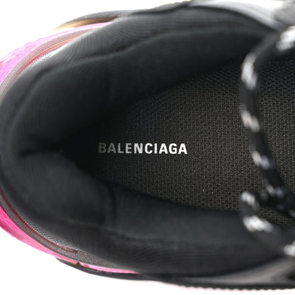 Balenciaga Fabric Mesh Clear Sole Mens Triple S Sneakers 44 Black Pink Neon 8 of 9