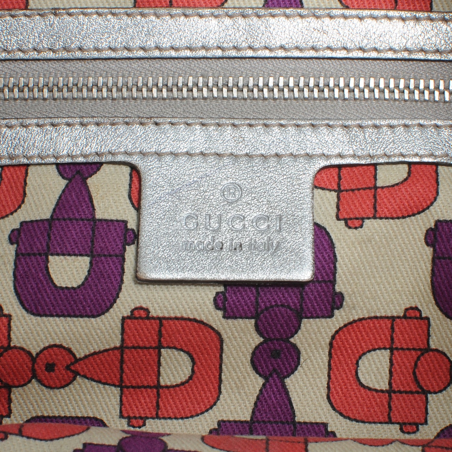 Gucci Guccissima Britt Medium Tote Silver 7 of 8