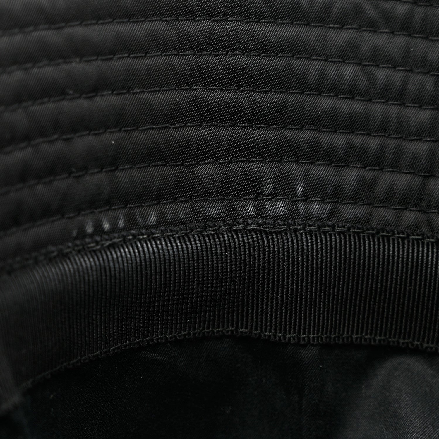 Prada Re-Nylon Metal Triangle Logo Womens Bucket Hat L Black 10 of 10