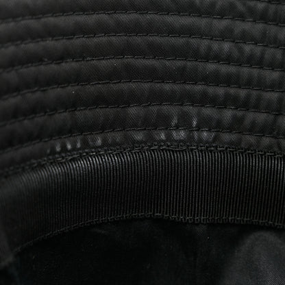 Prada Re-Nylon Metal Triangle Logo Womens Bucket Hat L Black 10 of 10
