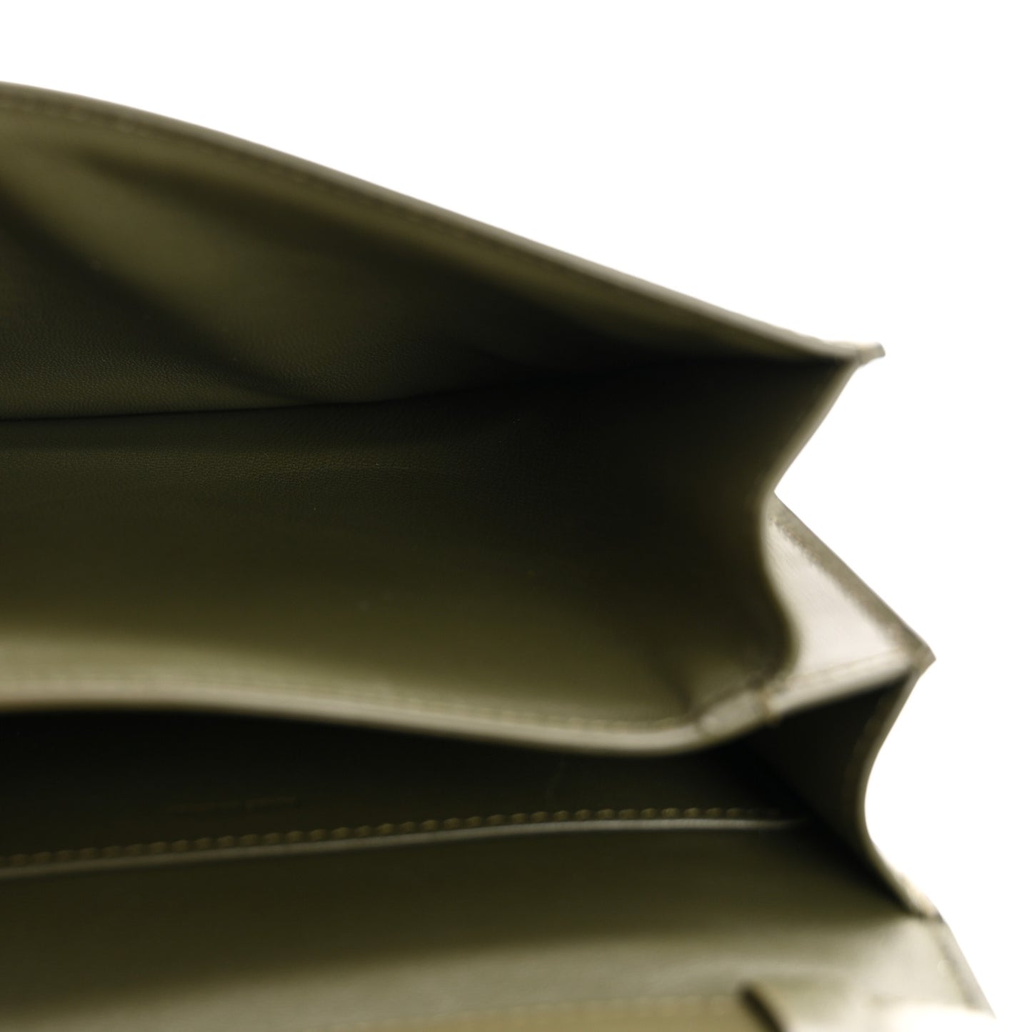Box Calfskin Teen Classic Box Flap Bag Dark Olive
