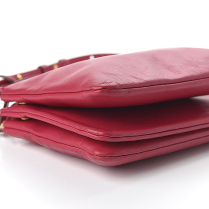 Celine Lambskin Small Trio Crossbody Bag Fuchsia 6 of 11