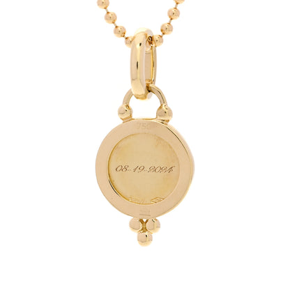 Temple St. Clair 18K Yellow Gold 10mm Angel Pendant Ball Chain Necklace 5 of 6