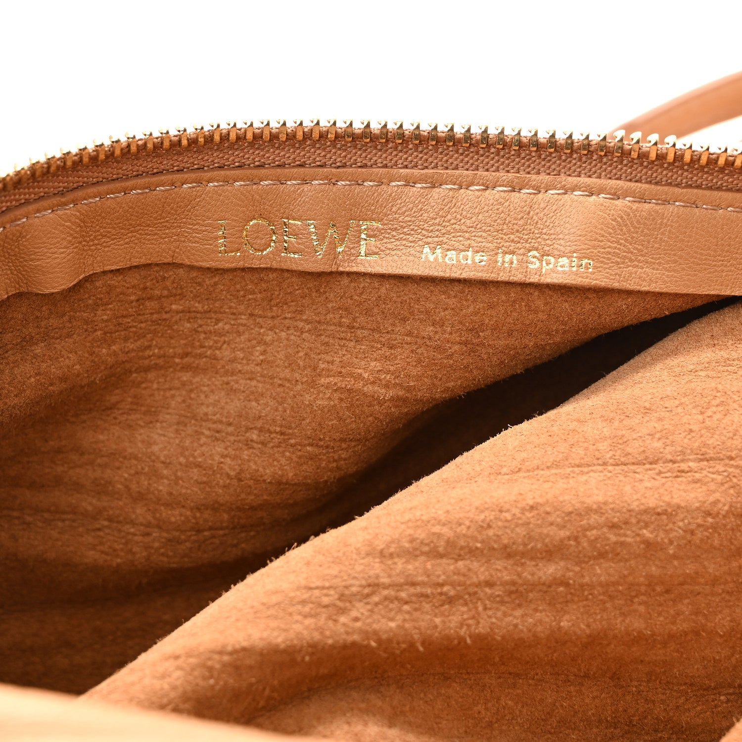 Loewe Lambskin Pleated Bracelet Pouch Shoulder Bag Warm Desert 6 of 10