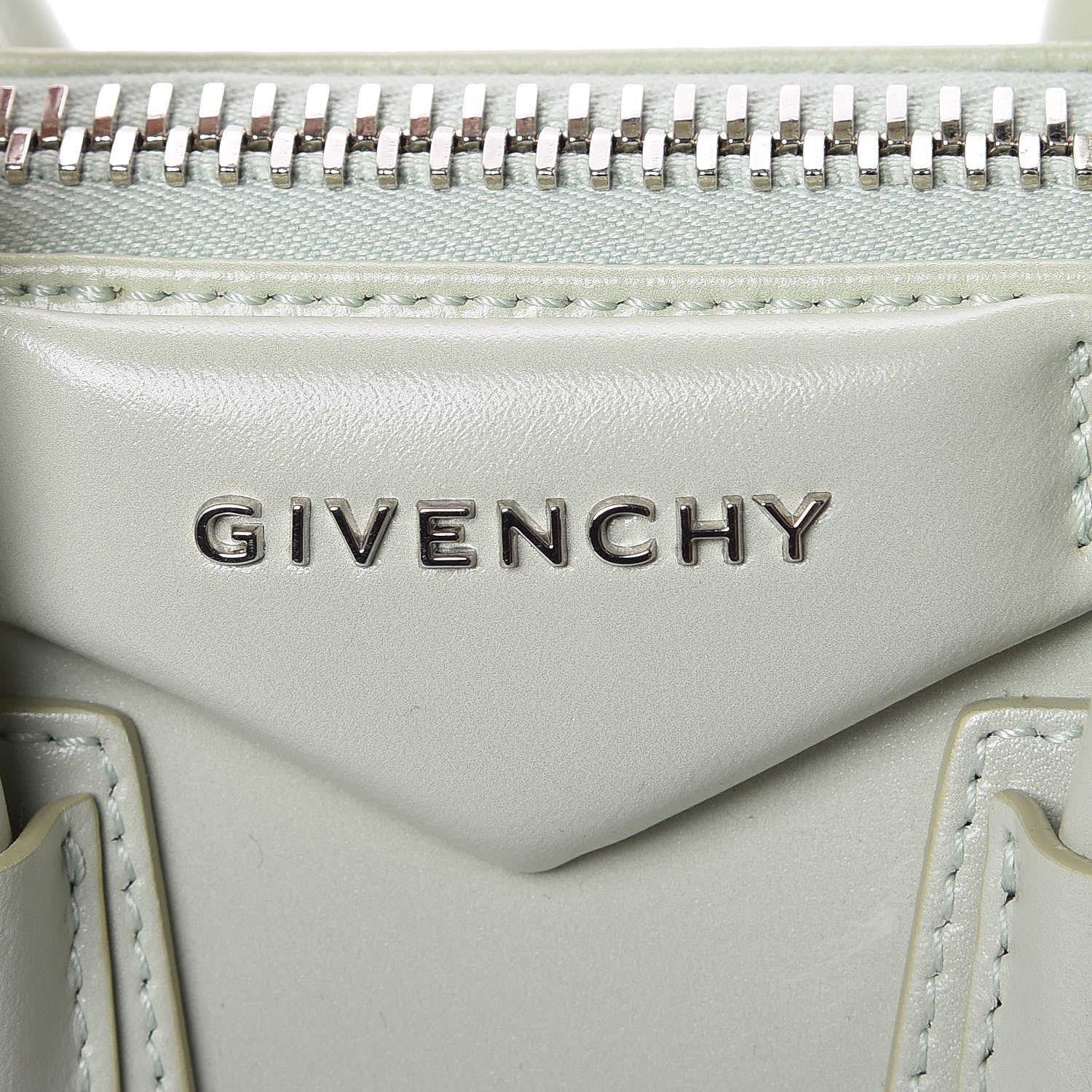 Givenchy Shiny Lord Calfskin Mini Antigona Aqua Green 7 of 11
