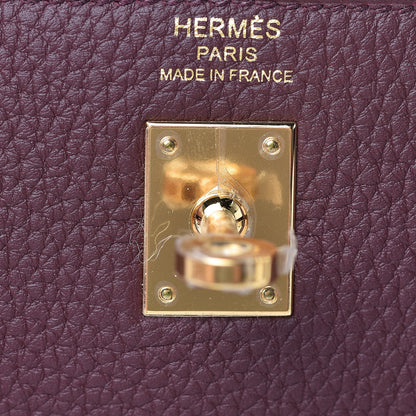 Hermes Togo Kelly Retourne 25 Bordeaux 25 of 40
