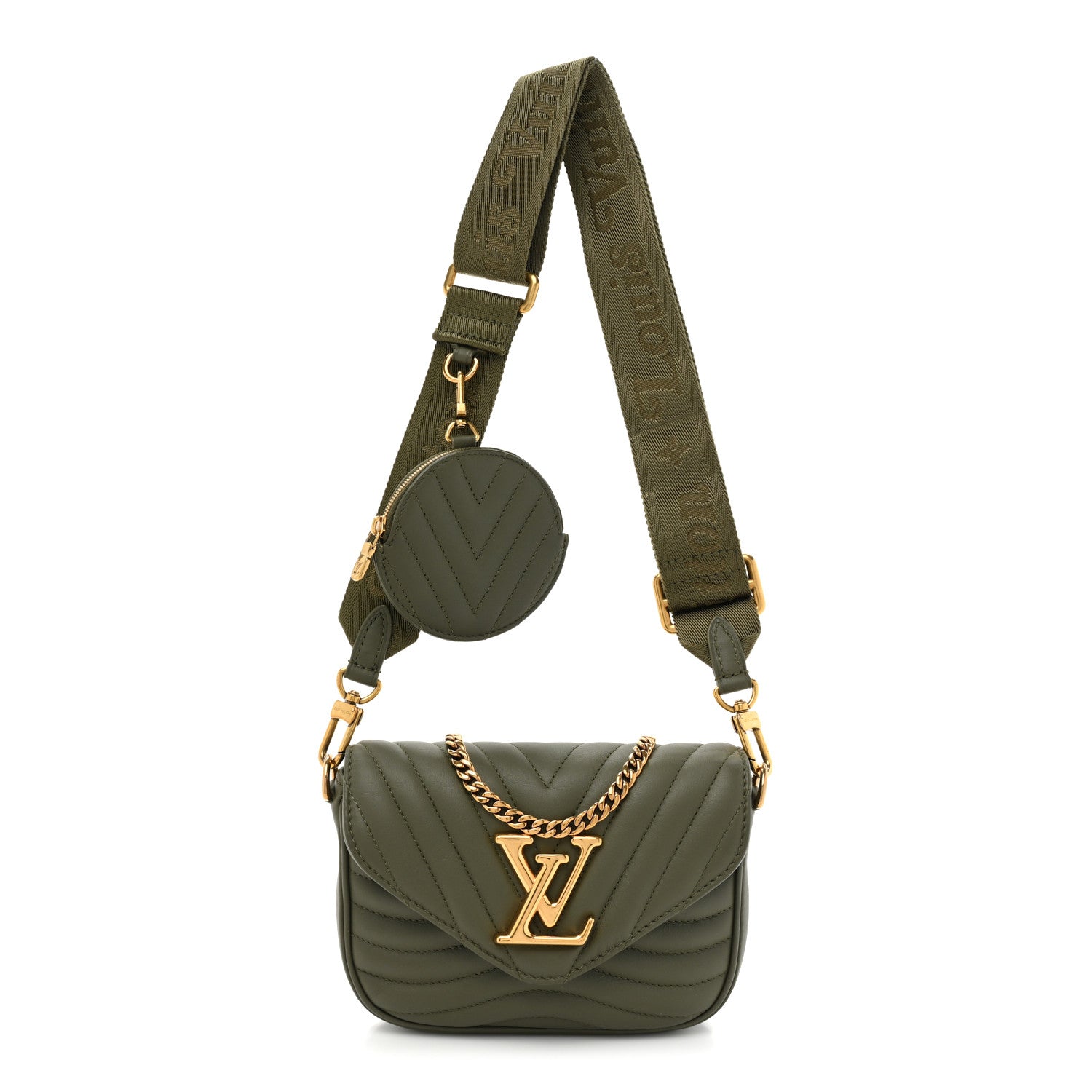 Louis Vuitton Calfskin New Wave Multi Pochette Kaki 1 of 11