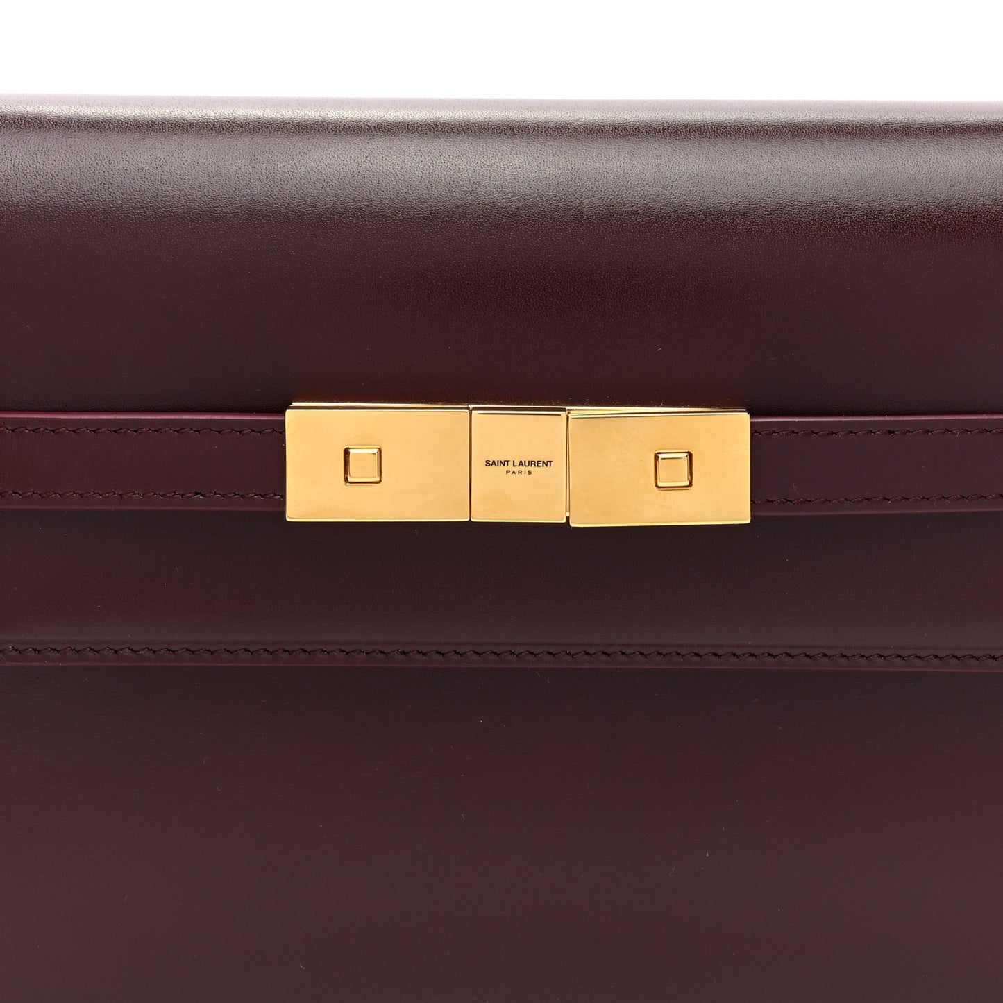 Smooth Calfskin Small Manhattan Shoulder Bag Hot Wine