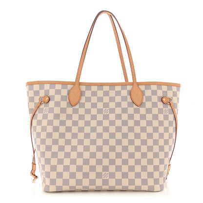 Louis Vuitton Damier Azur Neo Neverfull MM Rose Ballerine 1 of 10