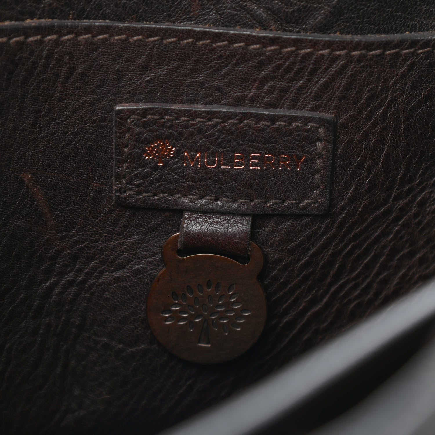 Mulberry Grained Calfskin Tooled Darwin Bayswater Chocolate 4 of 5