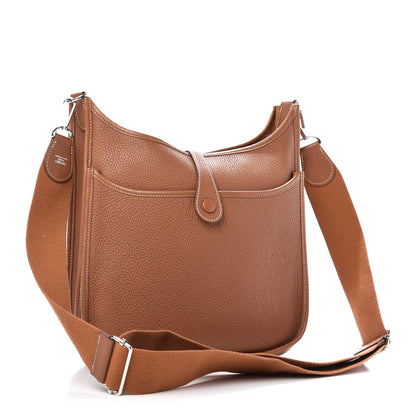 Hermes Taurillon Clemence Evelyne III PM Gold 3 of 9