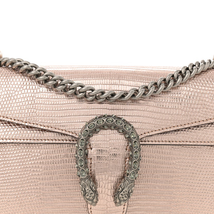 Gucci Metallic Lizard Crystal Small Dionysus Shoulder Bag Rose Gold 8 of 10