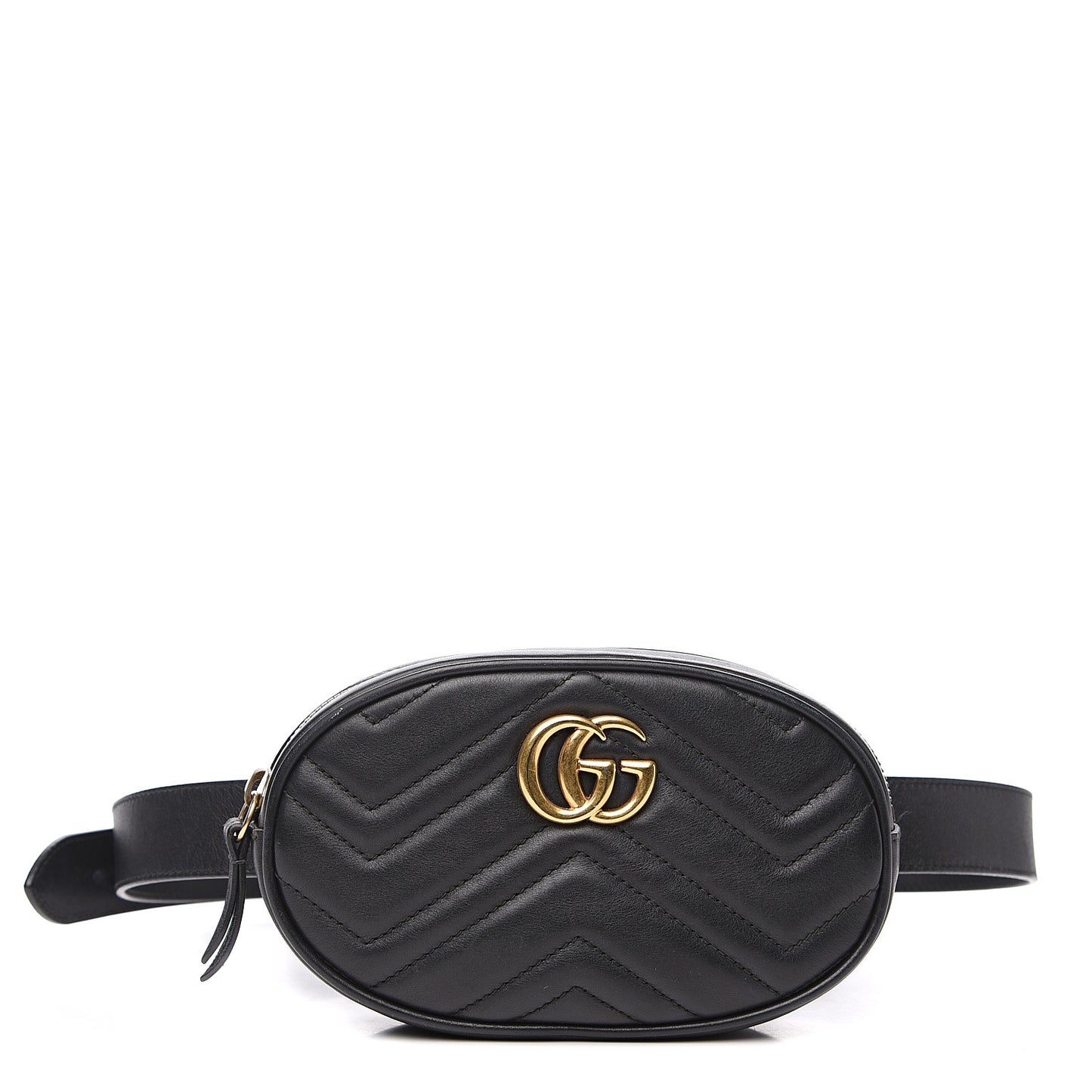 Calfskin Matelasse GG Marmont Belt Bag 85 34 Black
