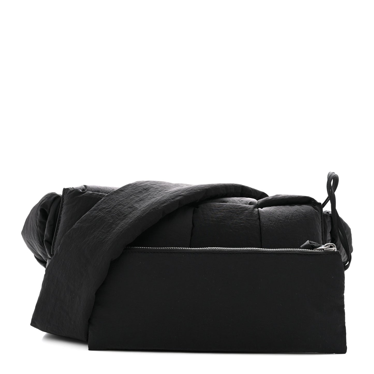 Nylon Intrecciato Padded Tech Cassette Bag Black