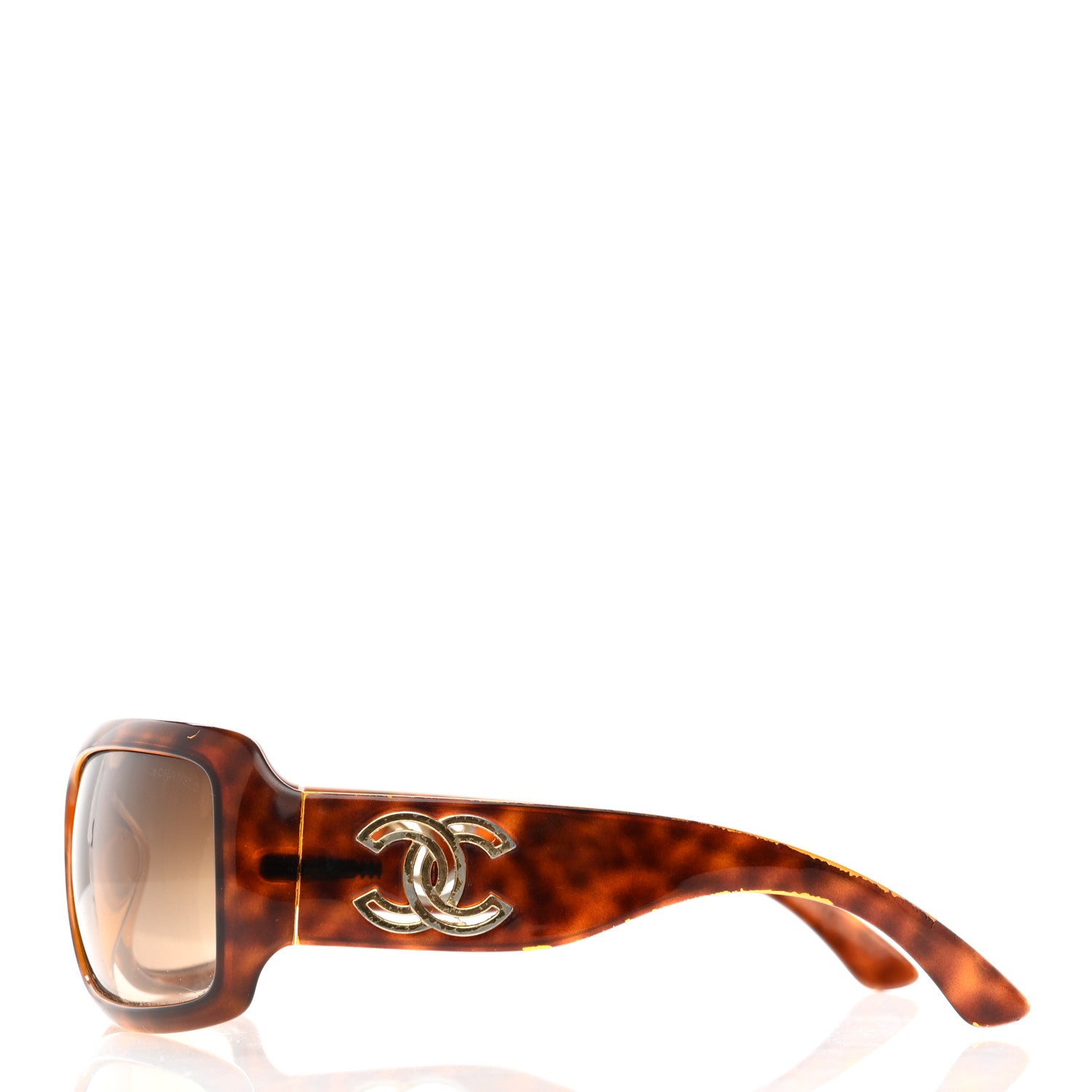 Chanel Acetate CC Sunglasses Tortoise 3 of 10